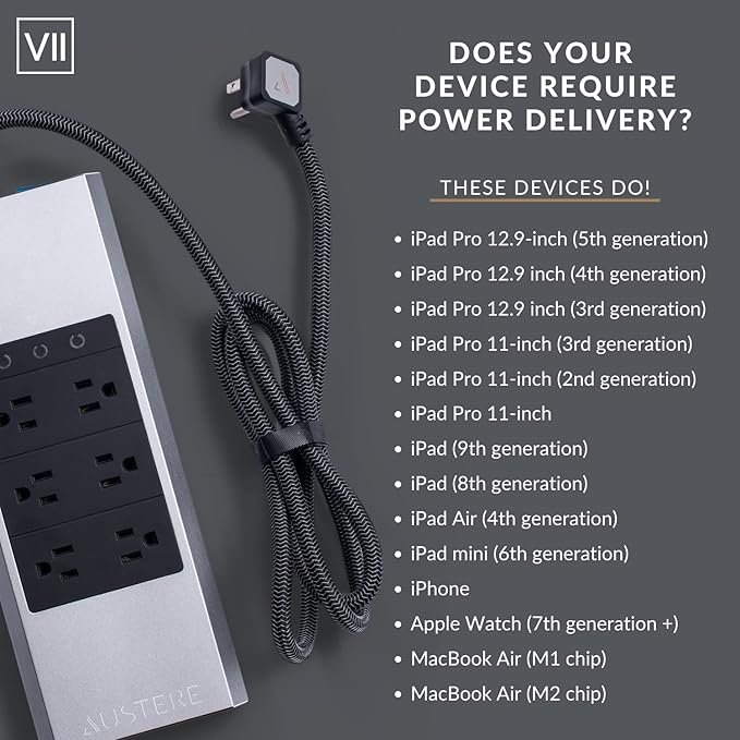 Austere VII Series Surge Protector Power Strip